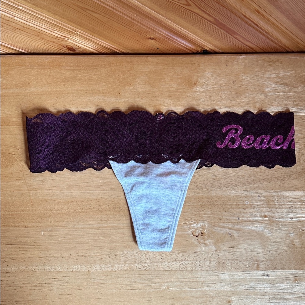 PINK Beach Chic Lace Waist Thong